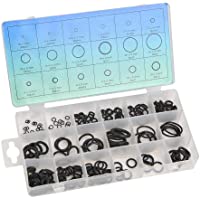 TIMESETL 225 Pcs 17 Tamaños Juntas Toricas Juego de Arandelas sellado Caja de O-ring de goma